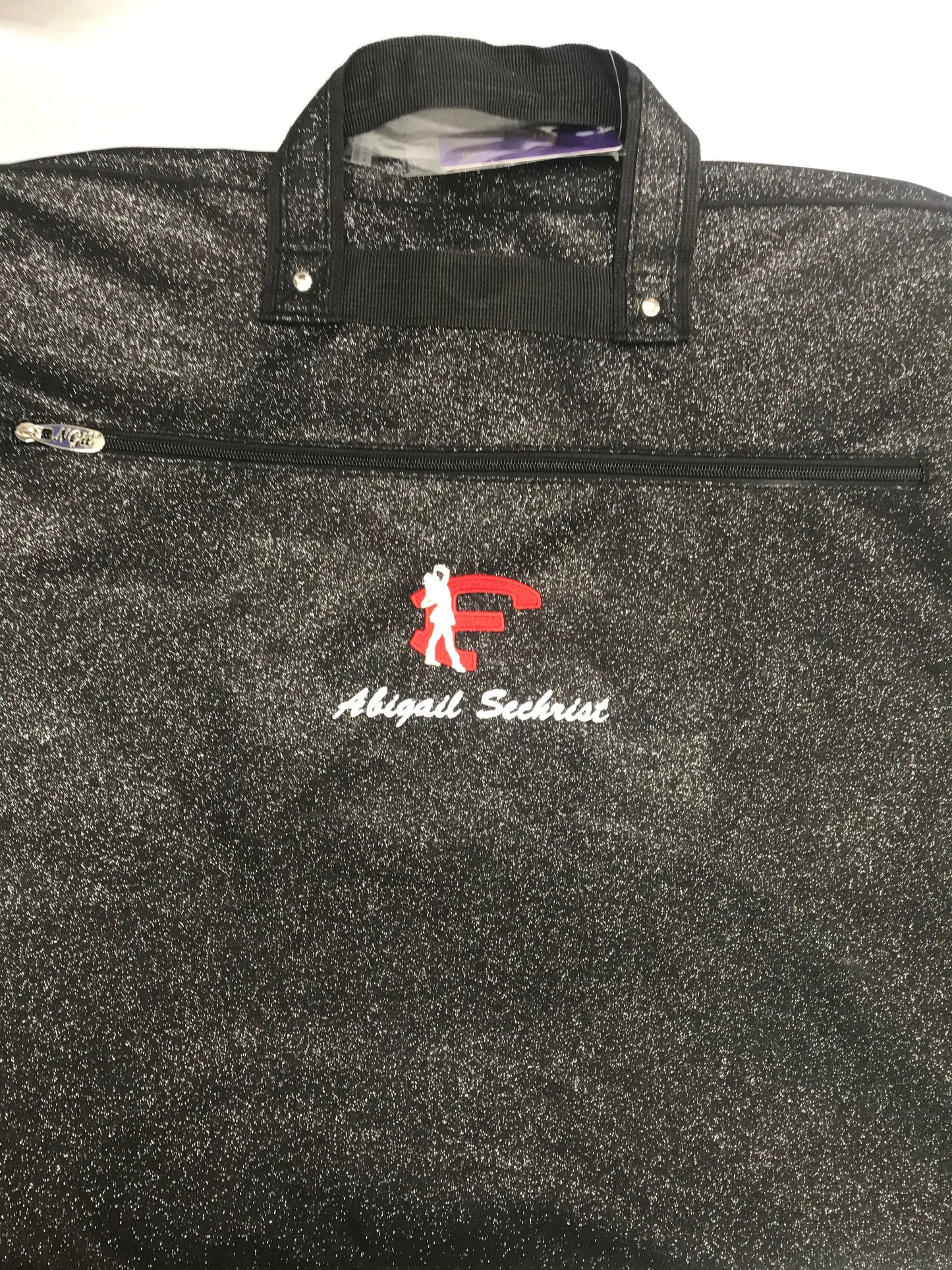 Red Hotts Black glitter garment bag