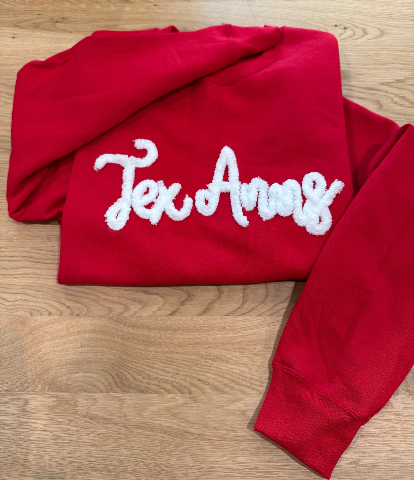 Chenille Yarn Embroidered Sweatshirt PC78