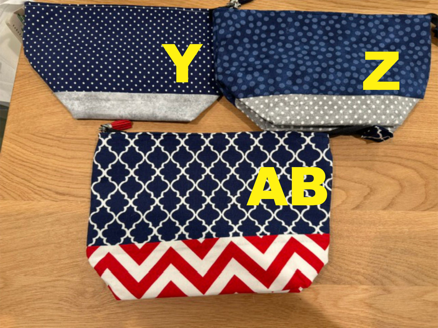 SALE - 2 color Cosmetic Bags