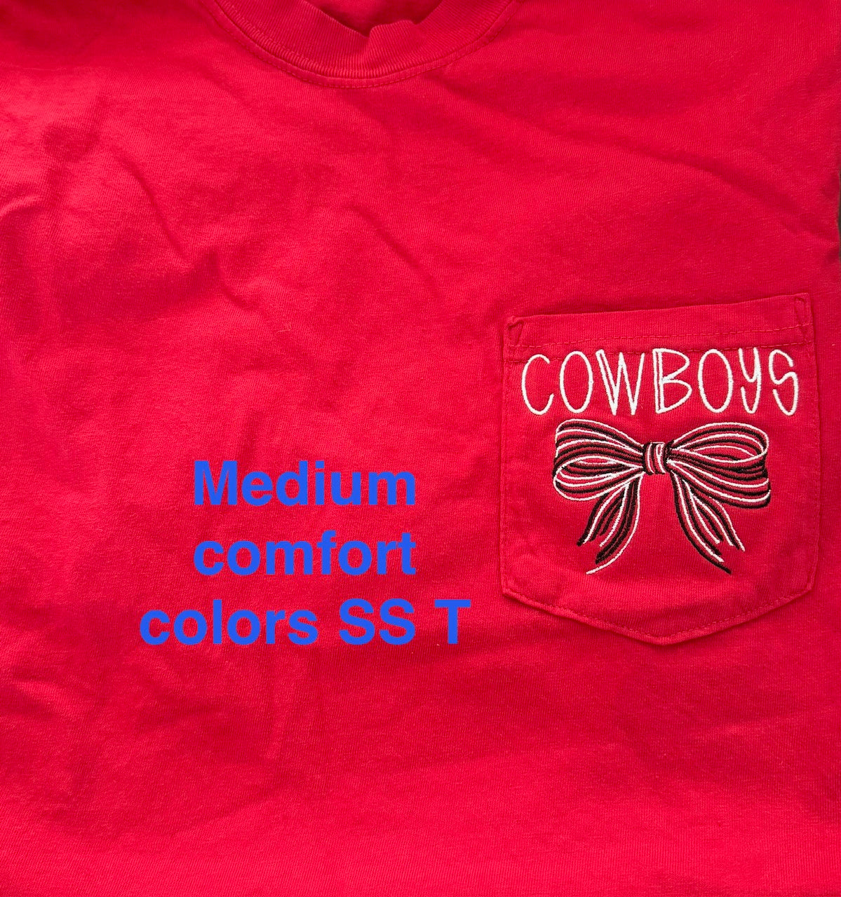 Cowboys Bow Pocket T shirt