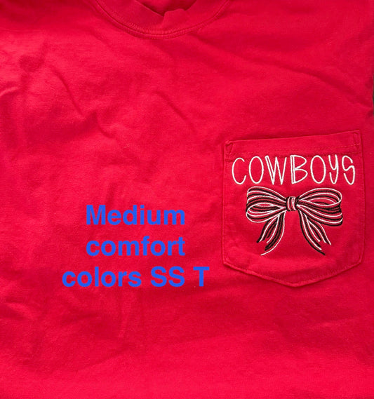 Cowboys Bow Pocket T shirt