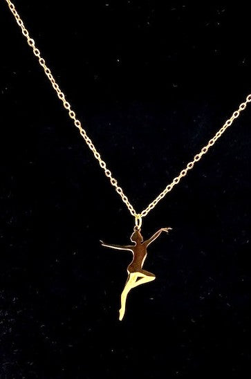 Dancer necklace Silver or Gold - Stainless