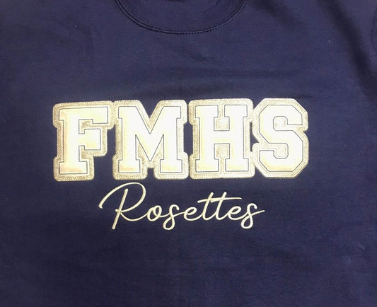 FMHS Rosettes Faux Chenille Sweatshirt PC78