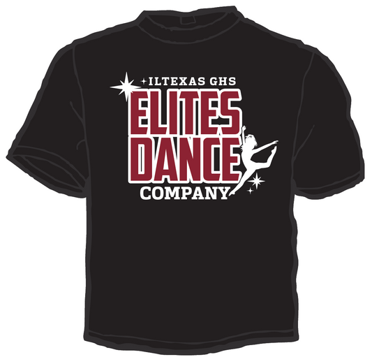 ILTEXAS ELITES DANCE - REQUIRED - glitter t shirt DM130