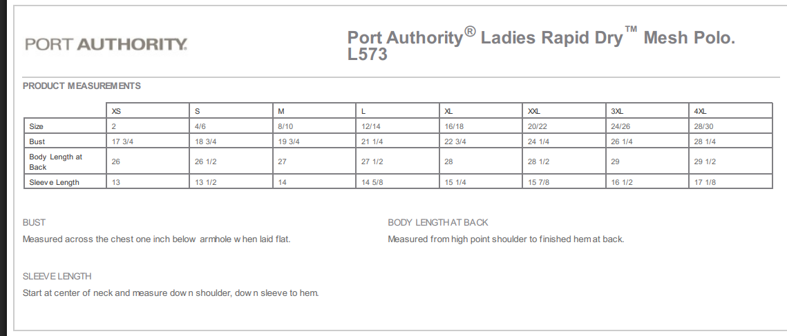 Assistance League Ladies Polo L573