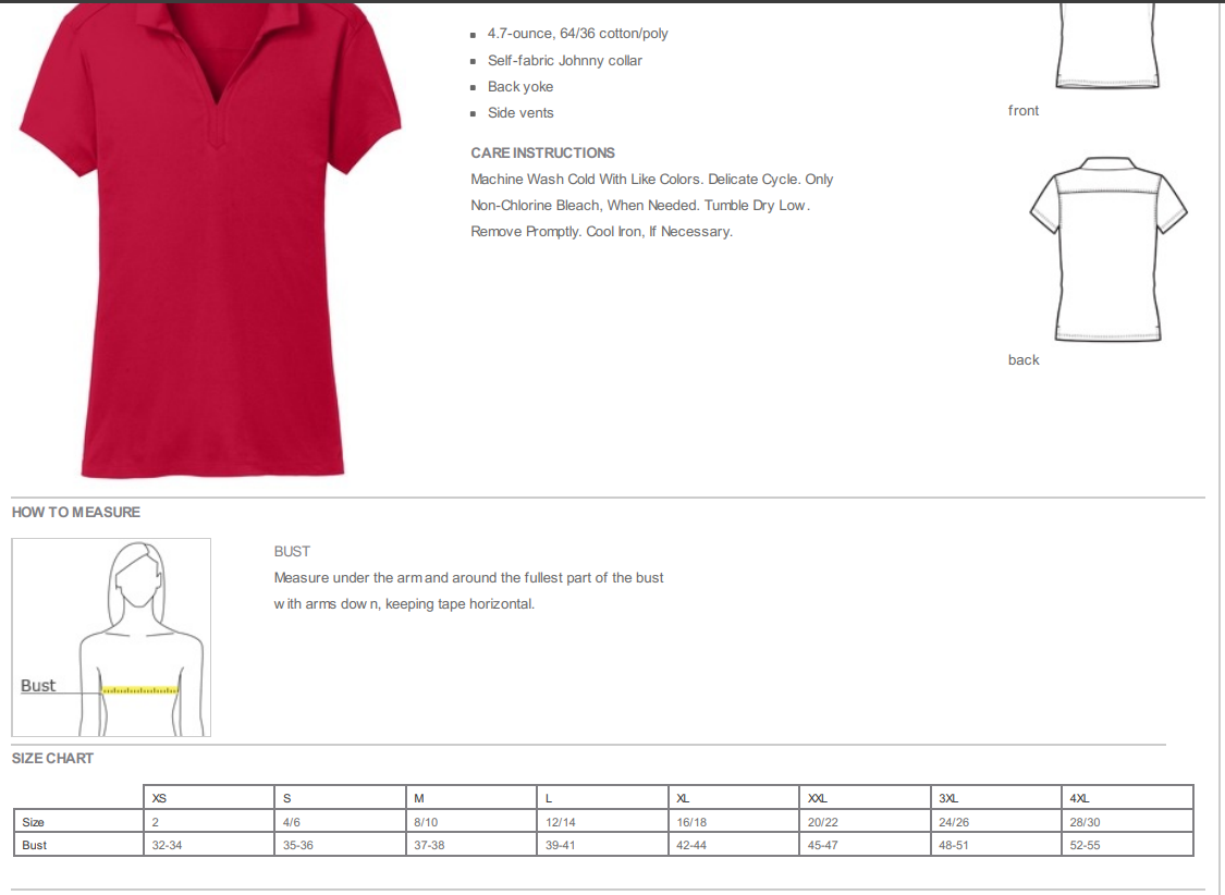 Assistance League Ladies Polo L573