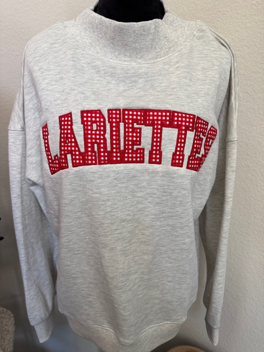 LARIETTES Mock Neck Sweatshirt