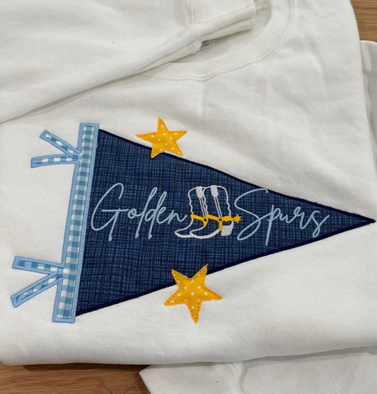 Legacy Ranch Golden Spurs Pennant sweatshirt PC78