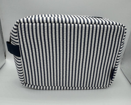 Navy Stripe Cosmetic bag