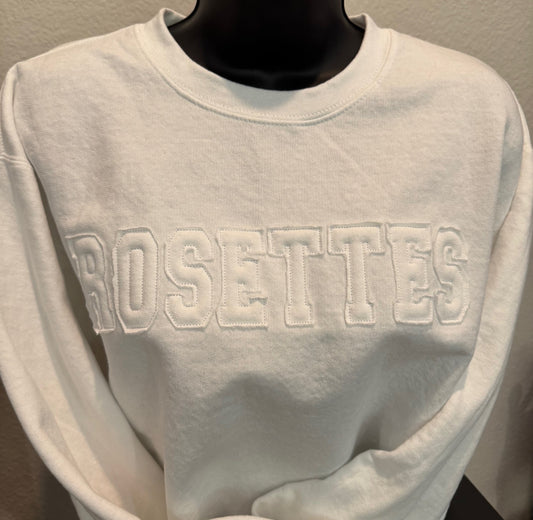 Rosettes tone on tone sweatshirt PC78