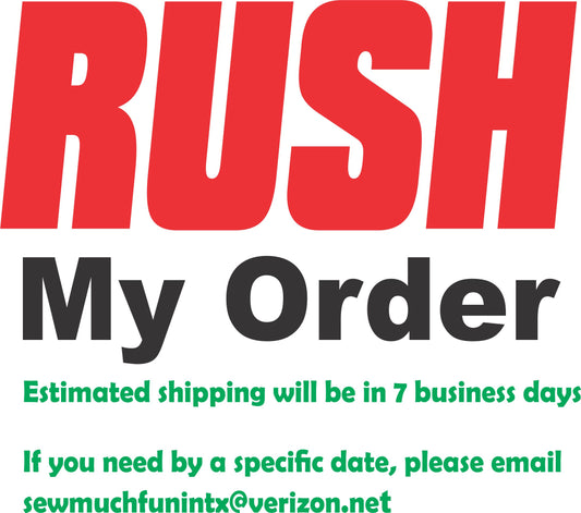 RUSH my order