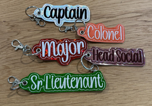 Officer Rank keychains