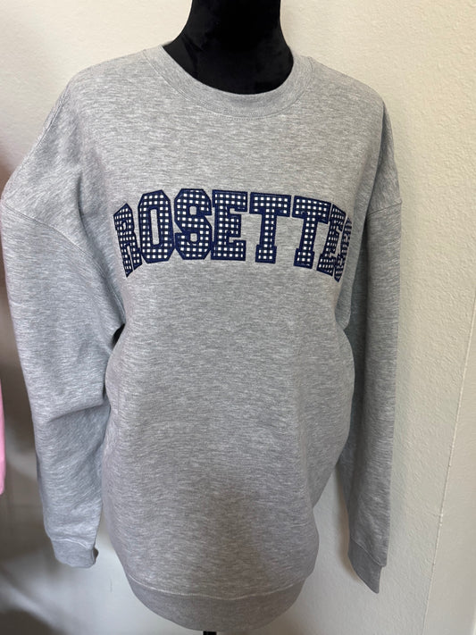 Rosettes Gingham fabric sweatshirt