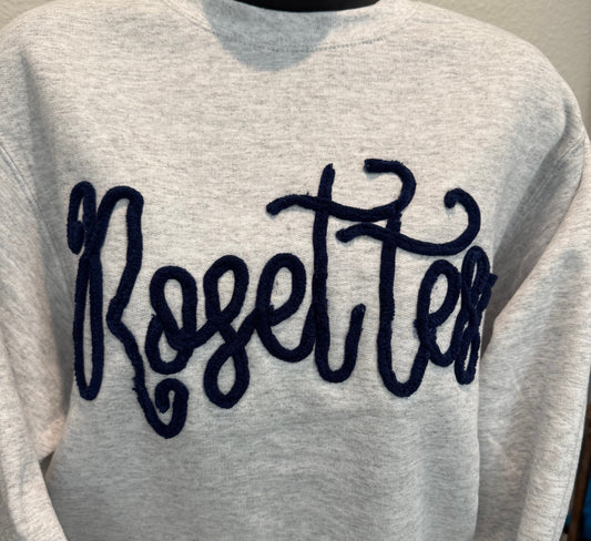 Rosettes Yarn design sweatshirt PC78