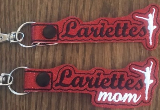 Lariettes Red Glitter Key Chain