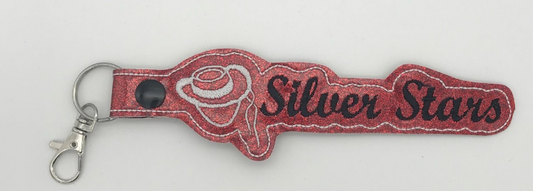 Silver Stars Team Keychain