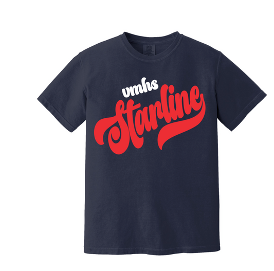 Starline Retro Short Sleeve T shirt CC1717 - Comfort Colors Navy