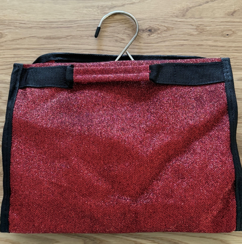 Glitter fold up Hanging cosmetic bag
