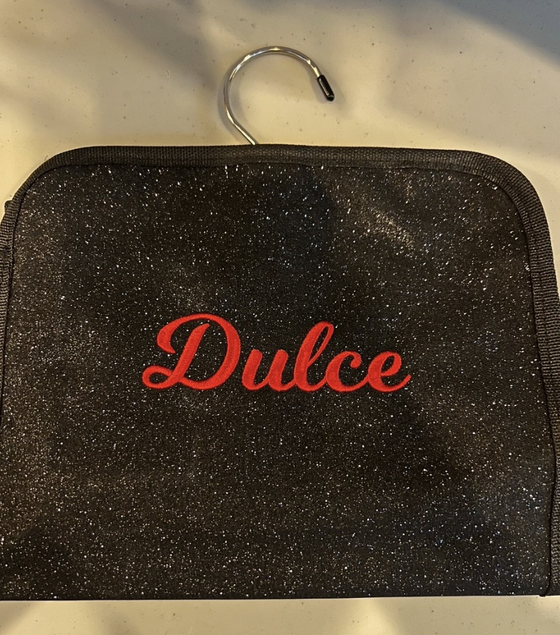 Glitter fold up Hanging cosmetic bag