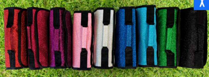 Glitter fold up Hanging cosmetic bag
