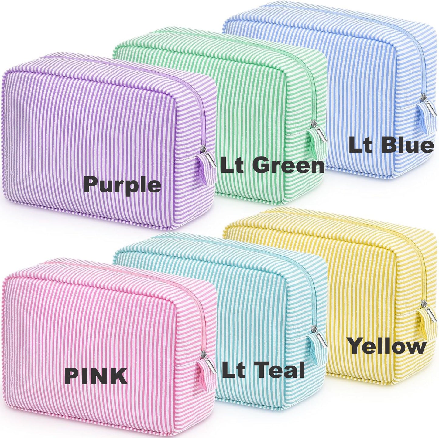 Seersucker Cosmetic Bags