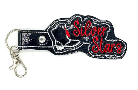 Silver Stars Team Keychain