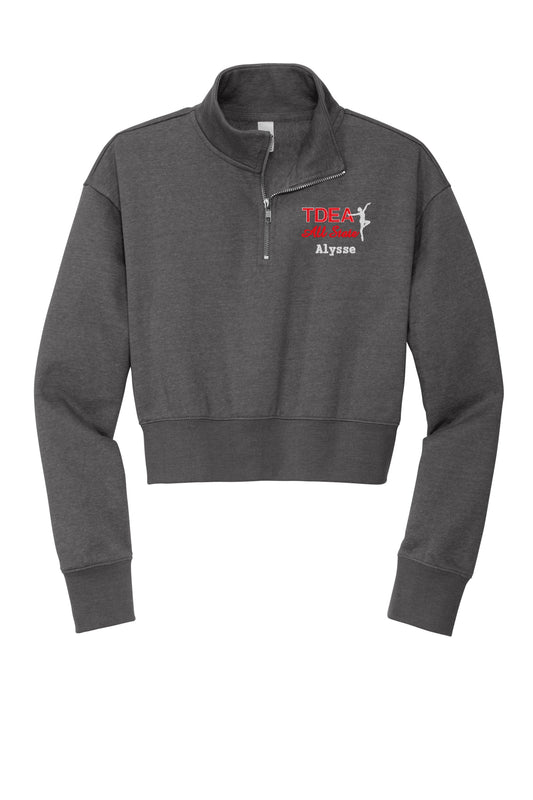 TDEA All State CROPPED half zip fleece DT6111