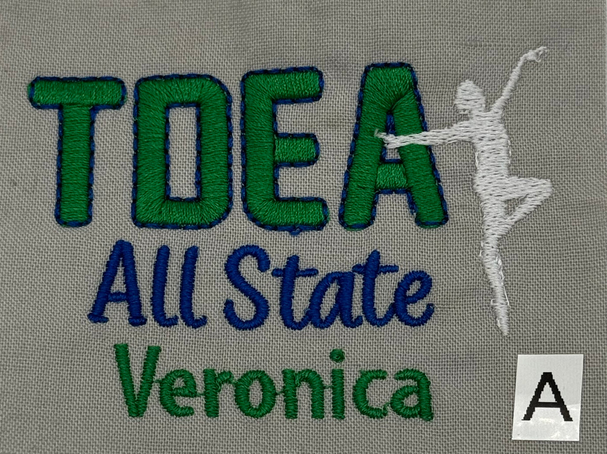 TDEA All State - Design A - left chest embroidery