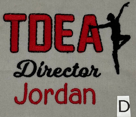 TDEA - Design D - left chest embroidery