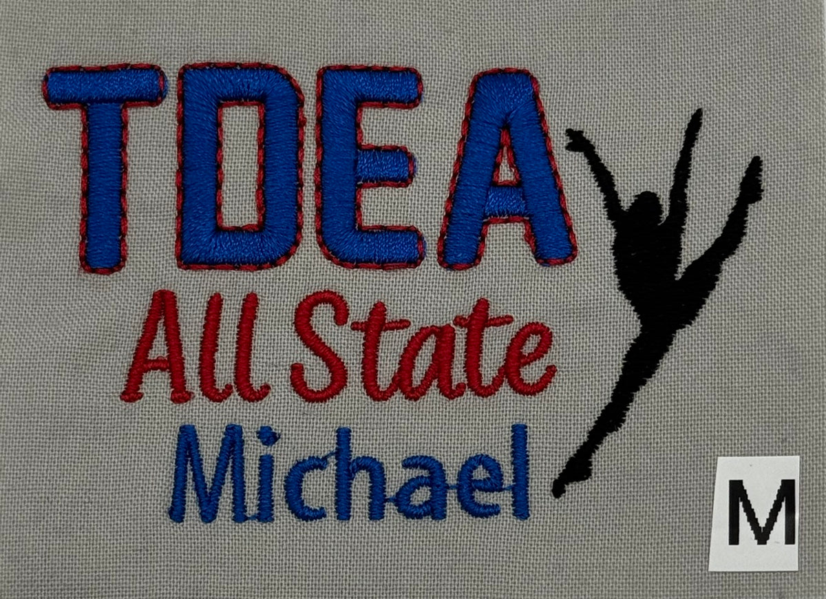 TDEA All State - Design Male - left chest embroidery