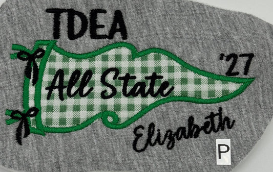 TDEA All State - Design Pennant- left chest embroidery