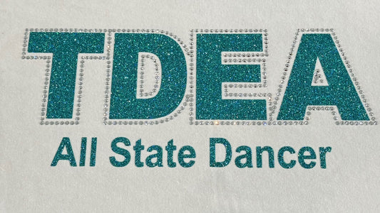 TDEA All State Dancer Long Sleeve GLITTER Bling LAST ONE Large