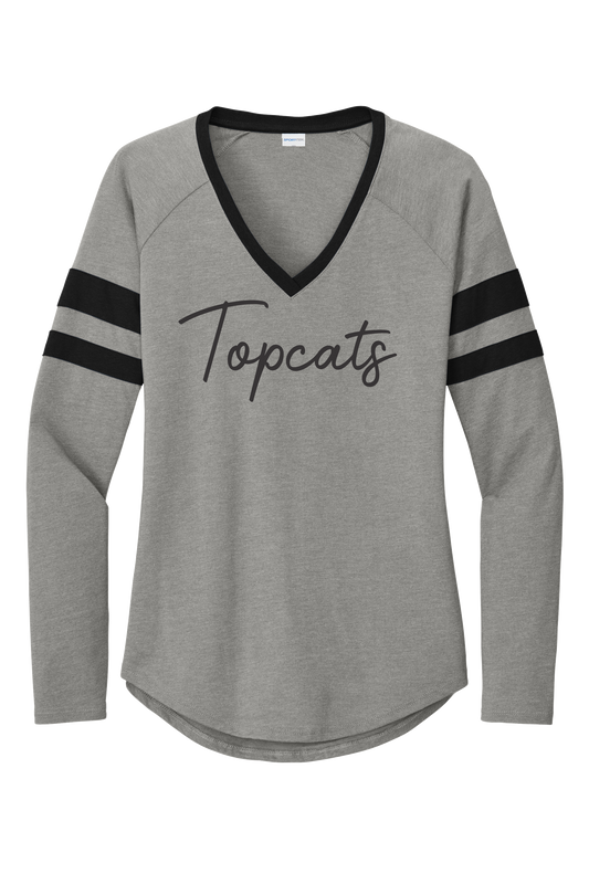 Topcats Ladies Long sleeve v neck LST6043