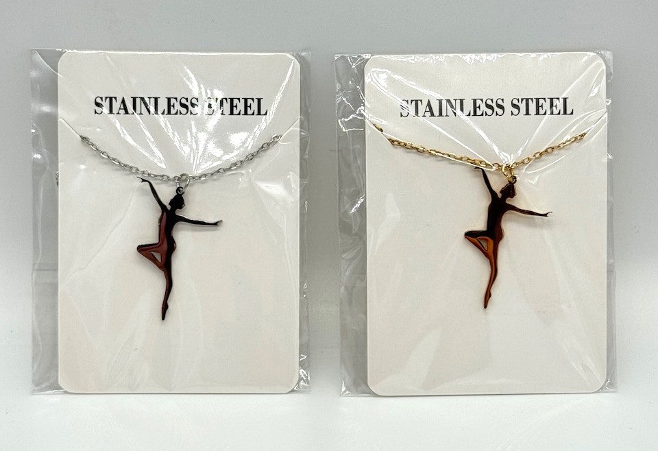 Dancer necklace Silver or Gold - Stainless