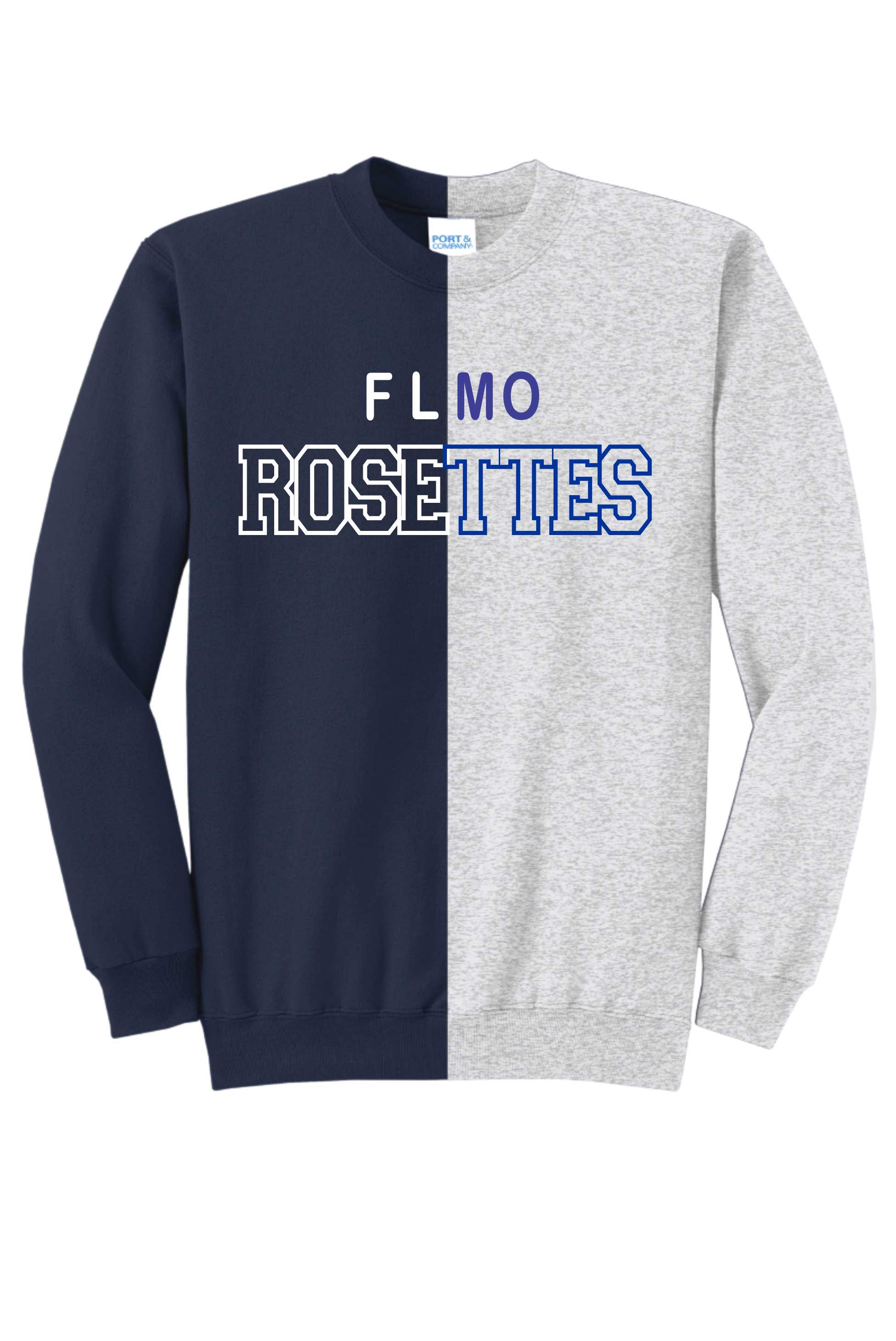 Two color sweatshirt outlet