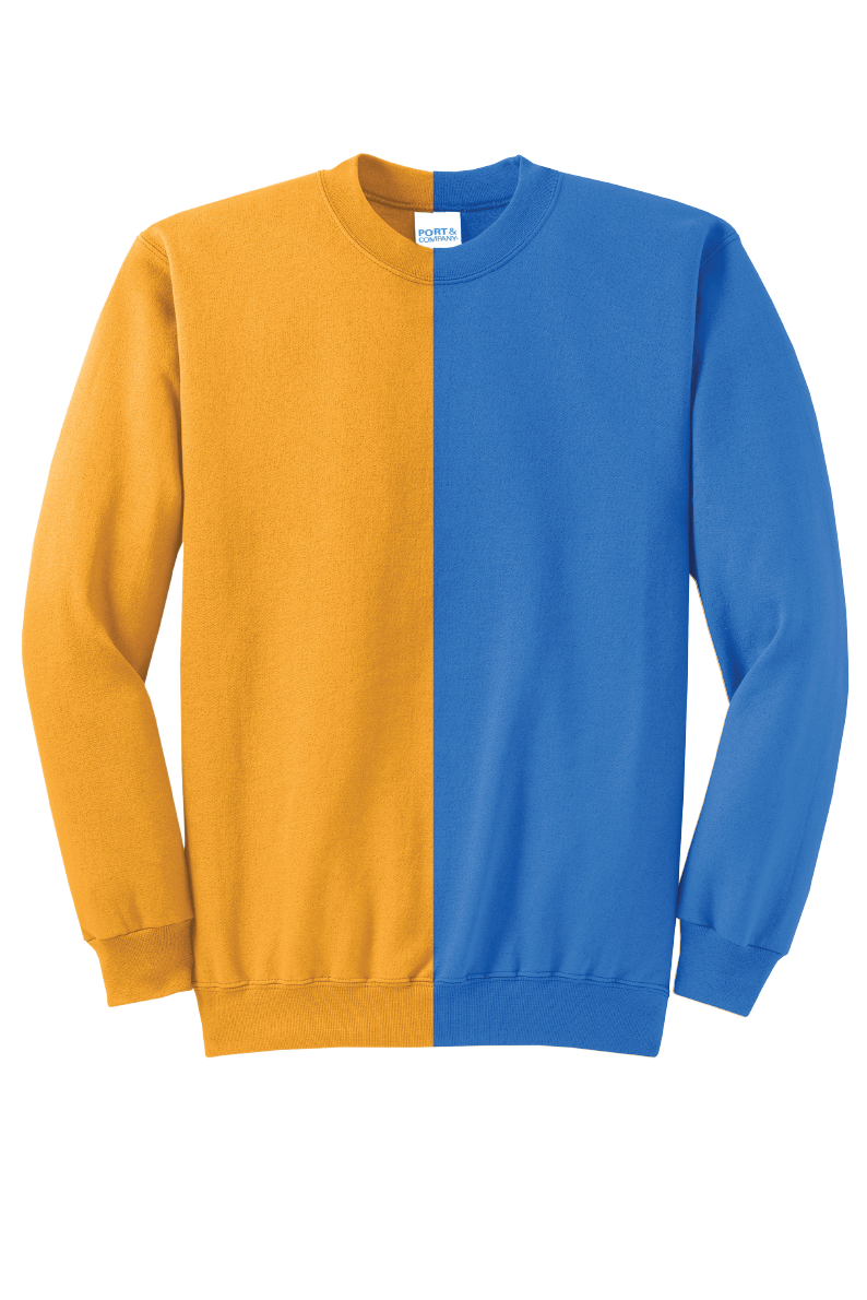 Two Colored Crewneck Sweatshirt EMBROIDERED